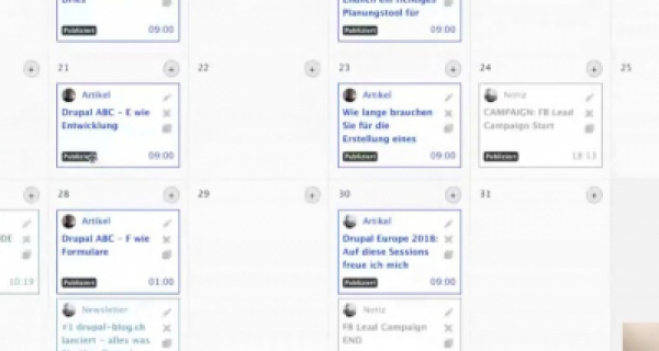 Drupal Content Planner Introduction (3min Demo). Plan and manage Drupal content in a calendar.